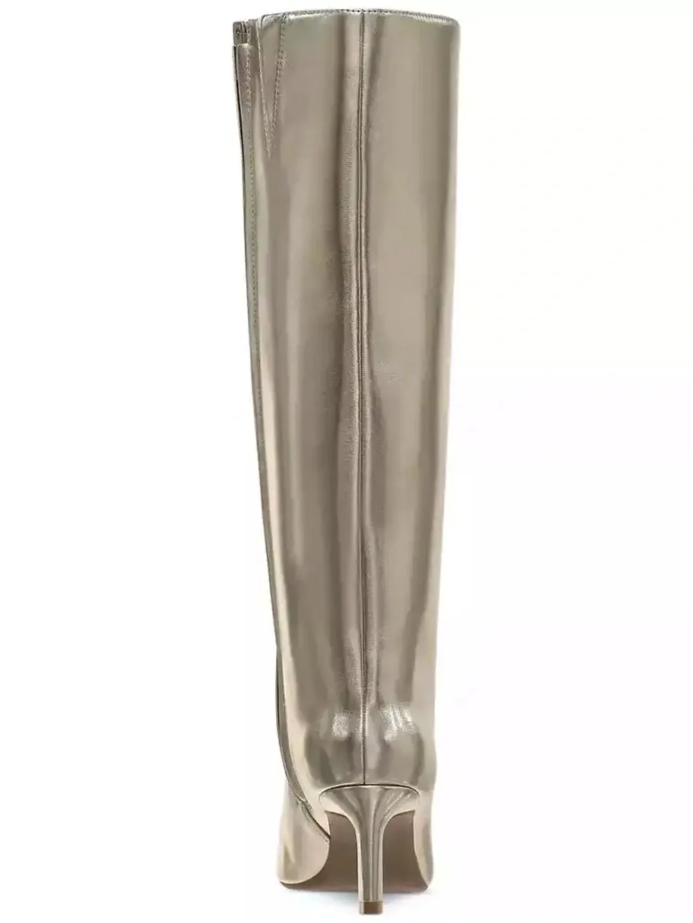 Metallic Gold Over-the-Knee Pointed Toe Boot